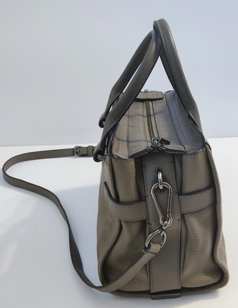 Coach Swagger Pebbled Leather Satchel - Taupe. Pre-owned. 10×7×5. - Picture 4 of 9